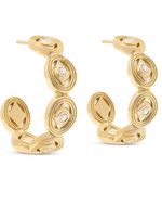 Capucine De Wulf Monique Hoop Earrings- Clear Cubic Zirconia