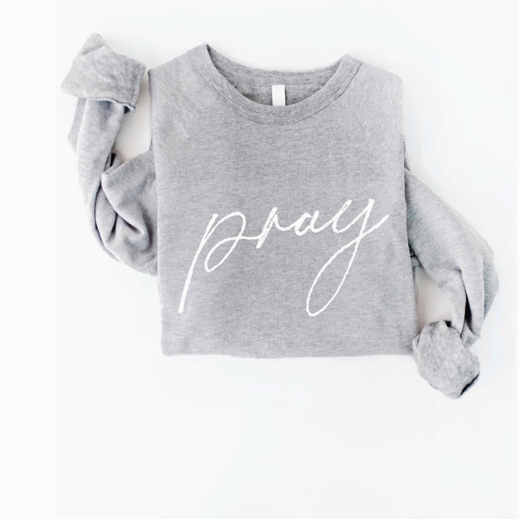 Oat Collective "Pray" Sweatshirt- Athletic Heather- XL