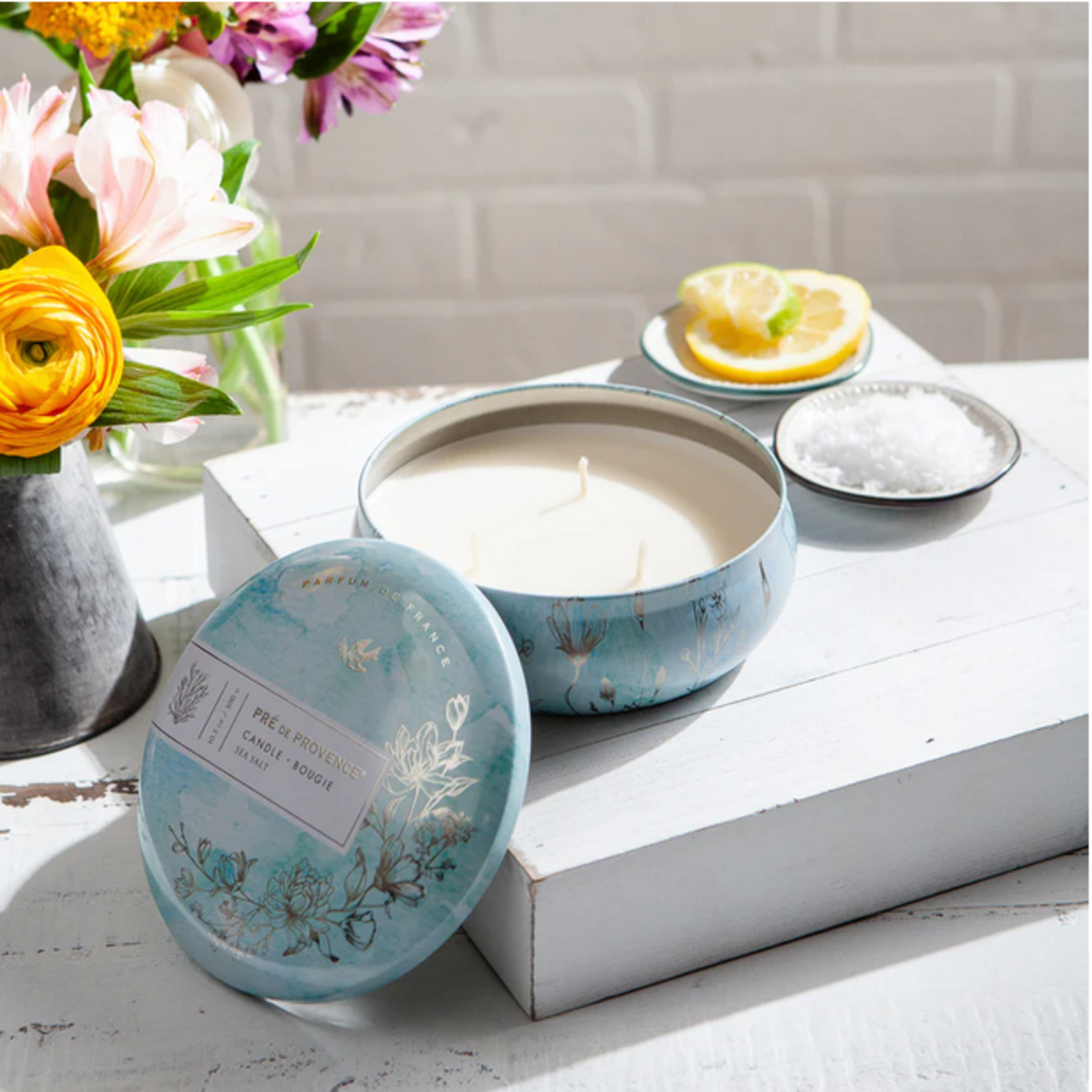 European Soaps Heritage 3 Wick Candle- Sea Salt