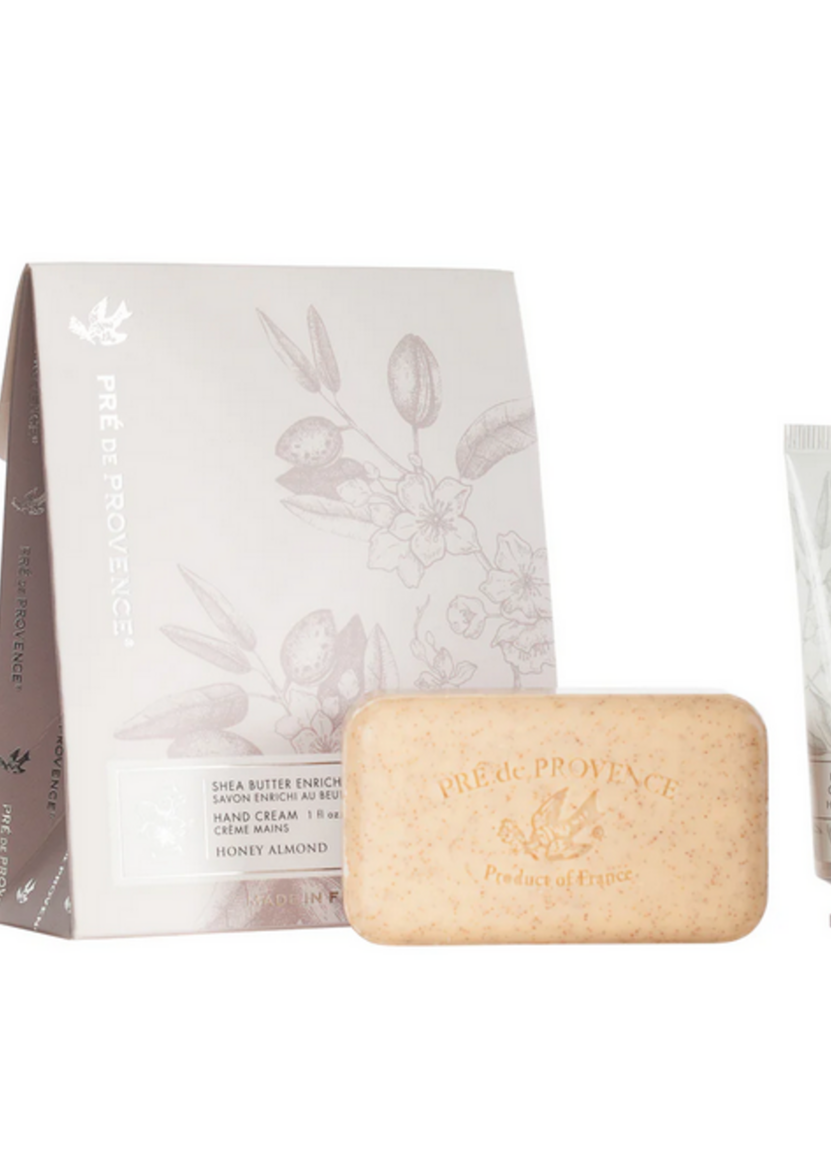 European Soaps Pré de Provence Honey Almond Soap & Hand Cream Gift Set