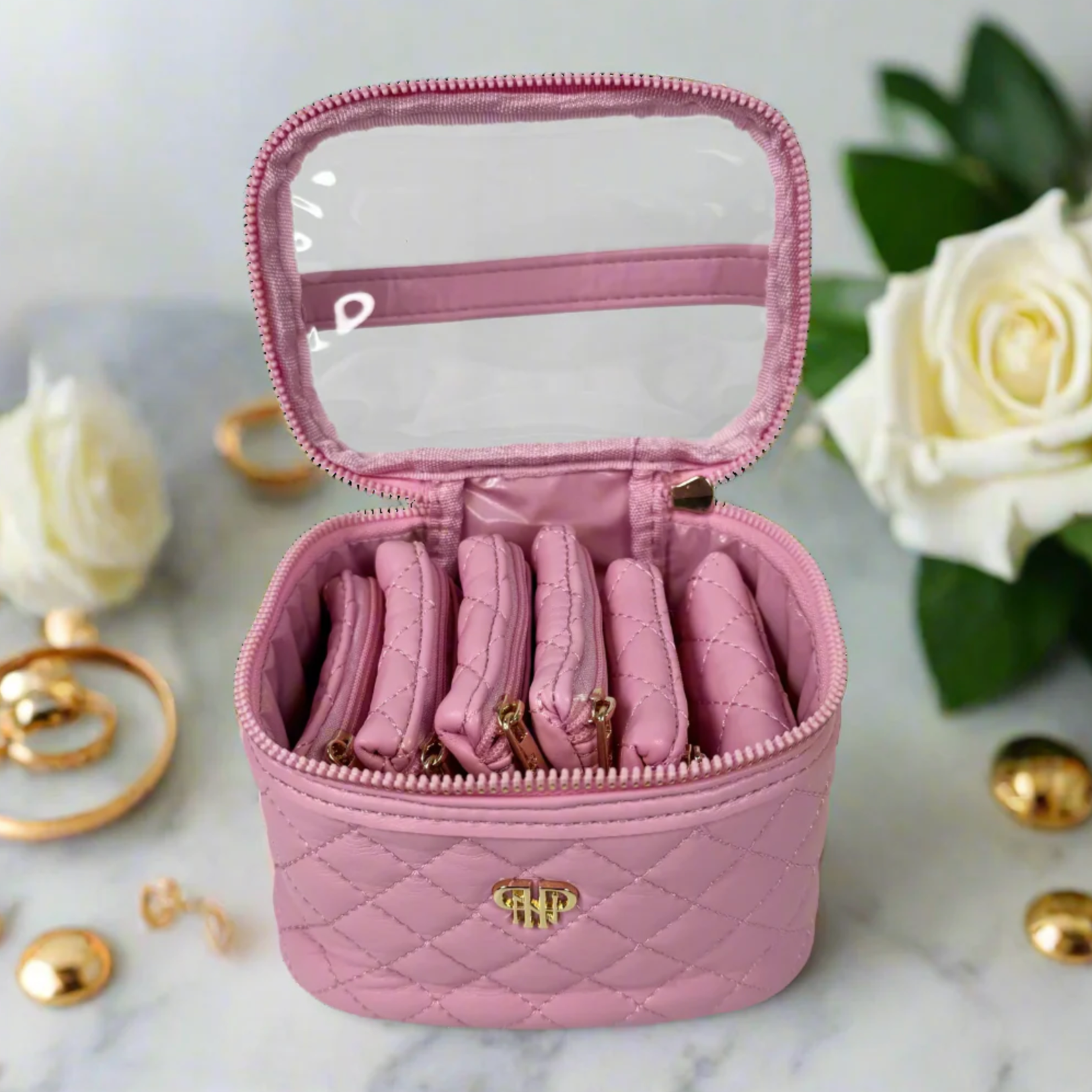 PurseN Getaway Jewelry Case- Rose Quartz