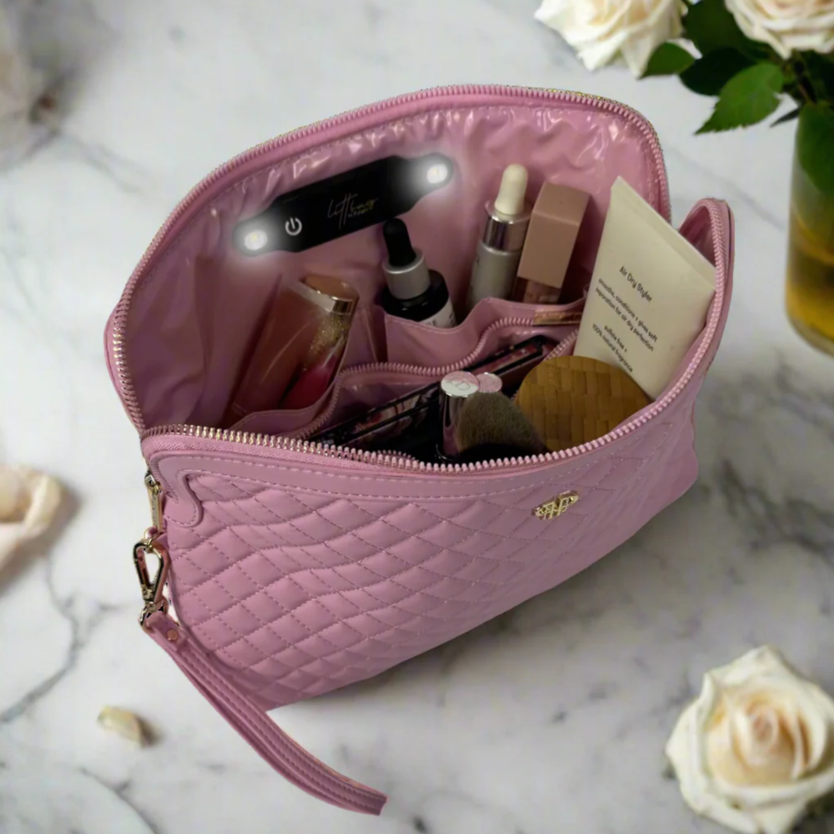 PurseN Litt Makeup Case- Rose Quartz