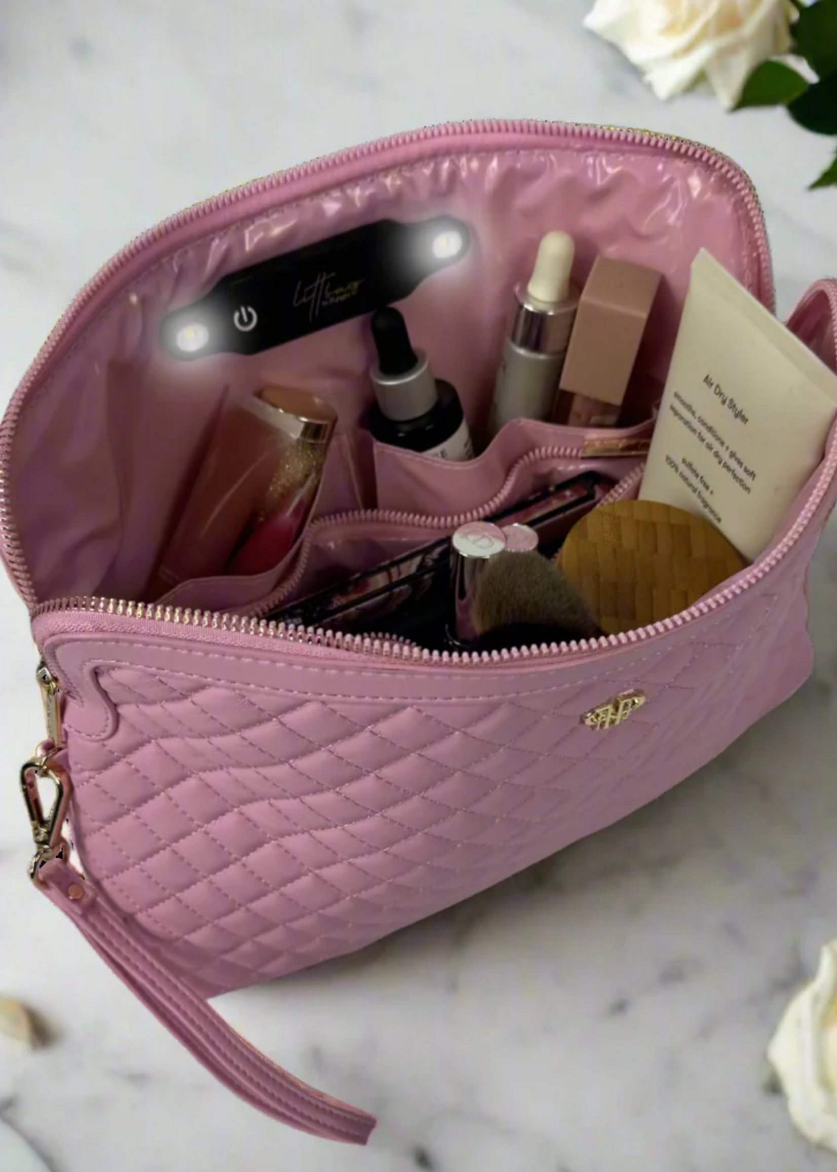 PurseN Litt Makeup Case- Rose Quartz