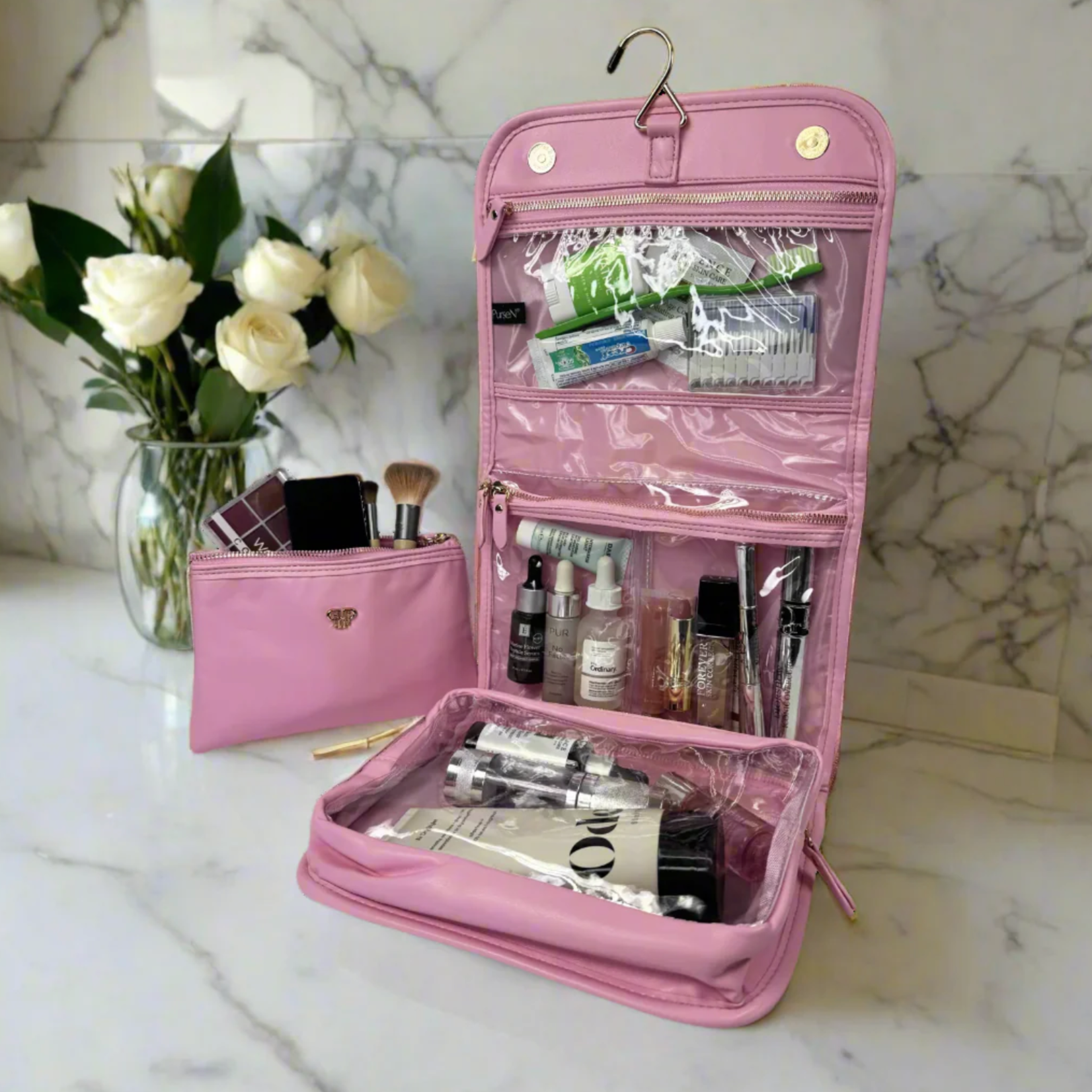 PurseN Toiletry Case- Rose Quartz