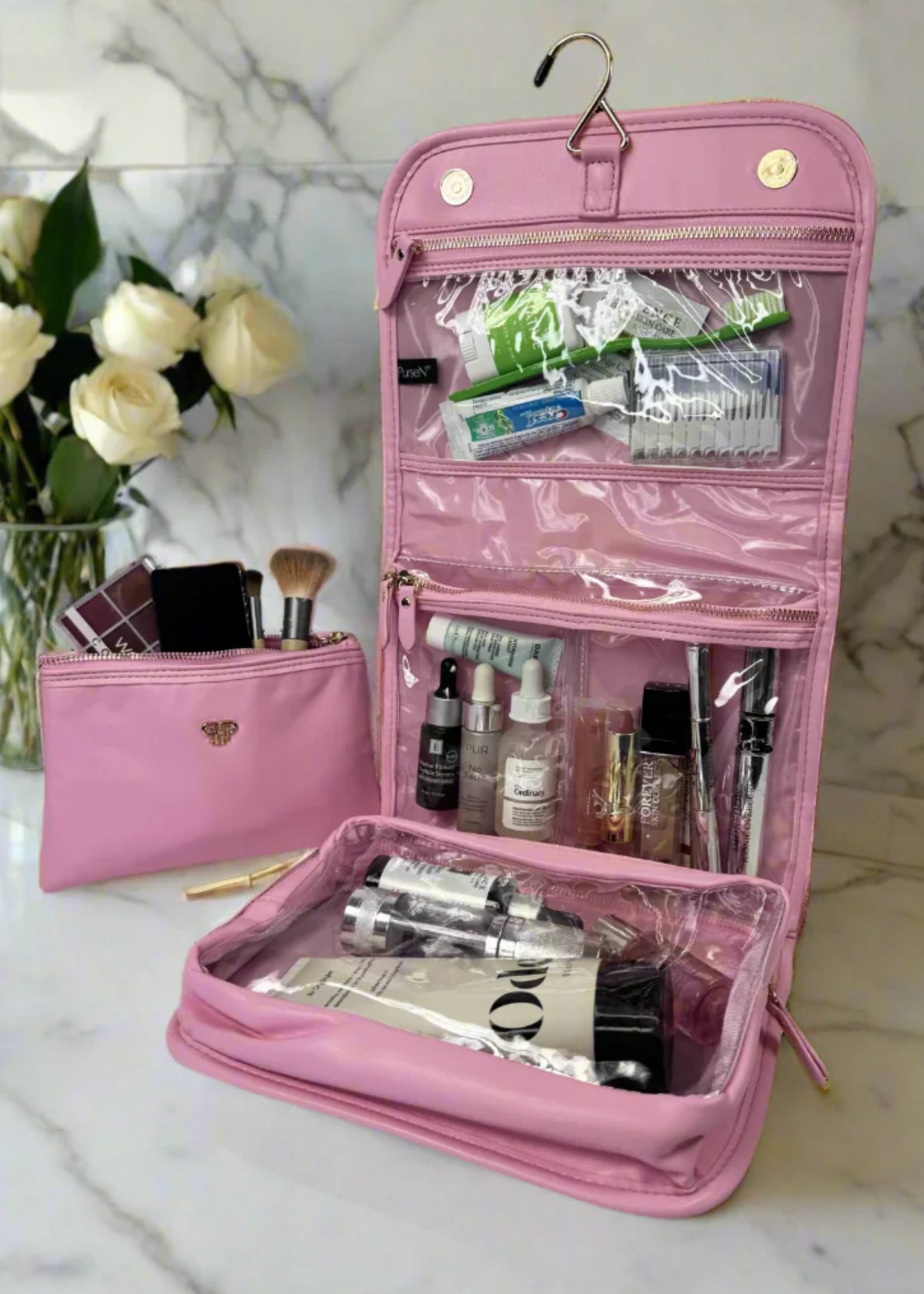 PurseN Toiletry Case- Rose Quartz