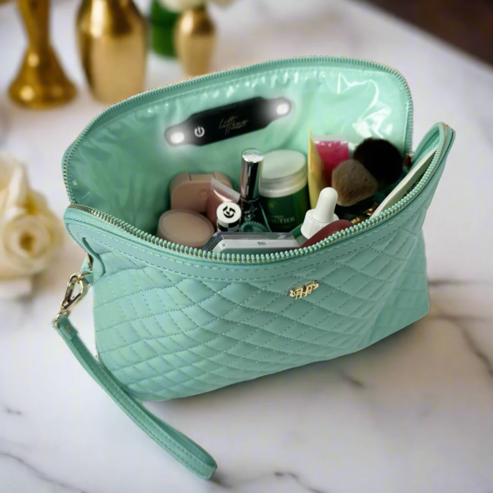 PurseN Litt Makeup Case- Turquoise Quartz