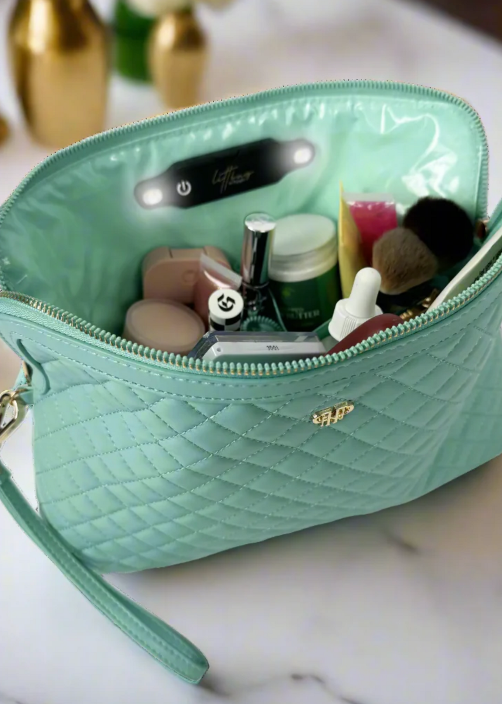 PurseN Litt Makeup Case- Turquoise Quartz
