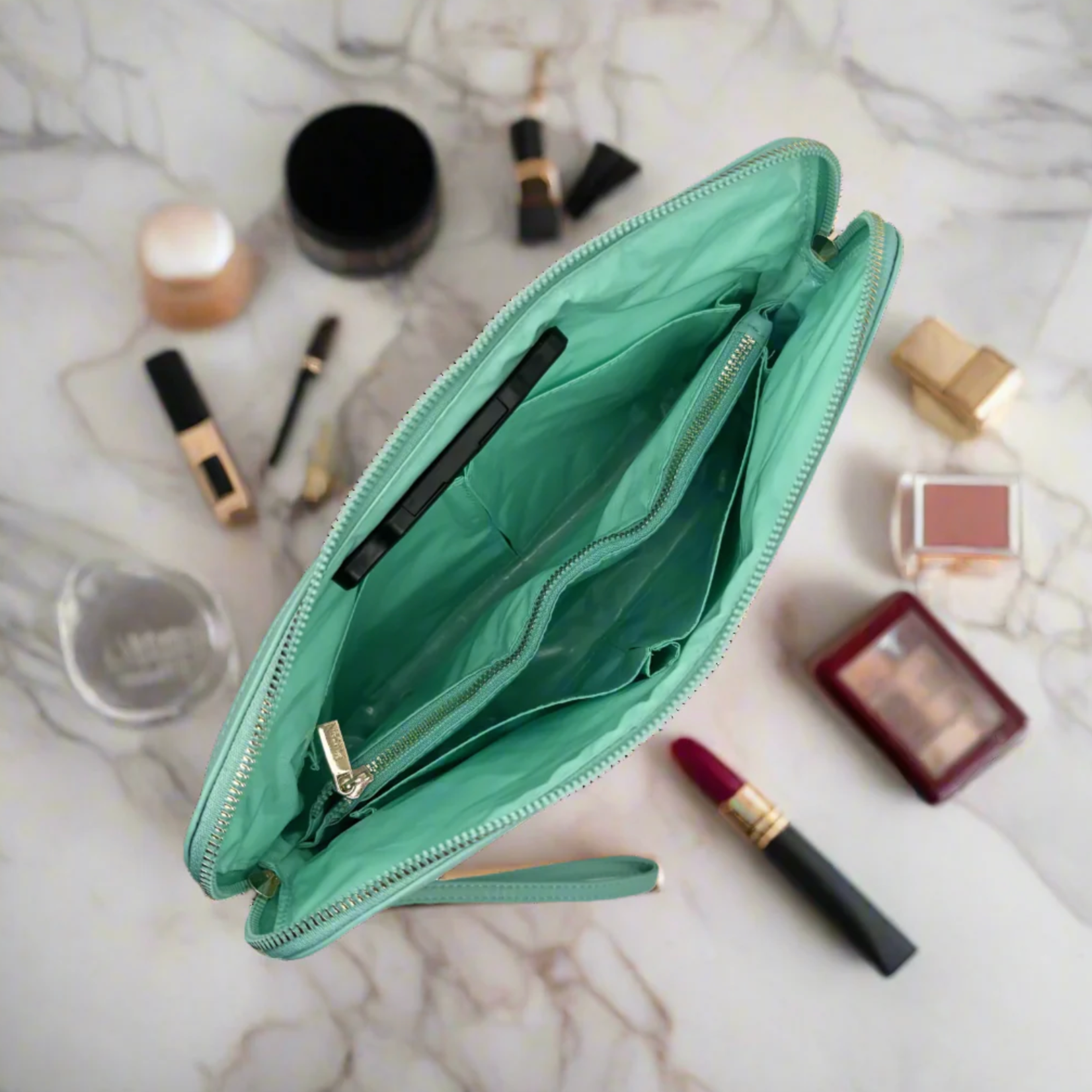 PurseN Litt Makeup Case- Turquoise Quartz