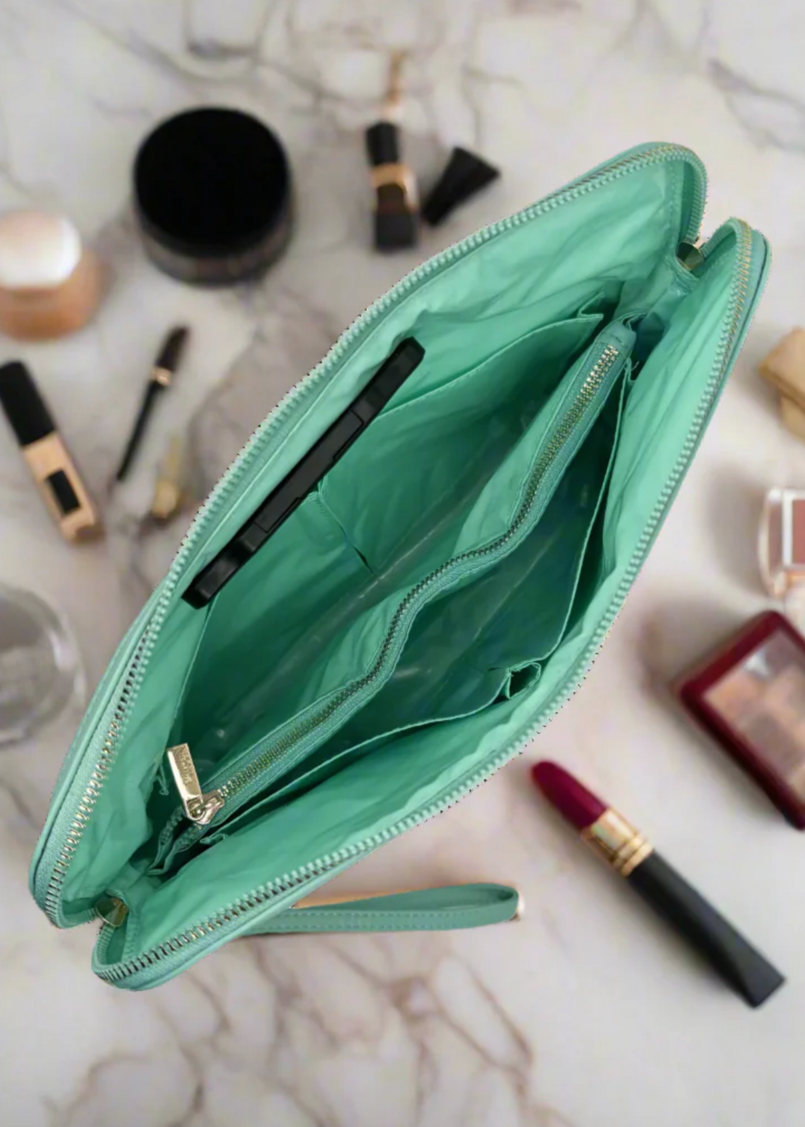 PurseN Litt Makeup Case- Turquoise Quartz