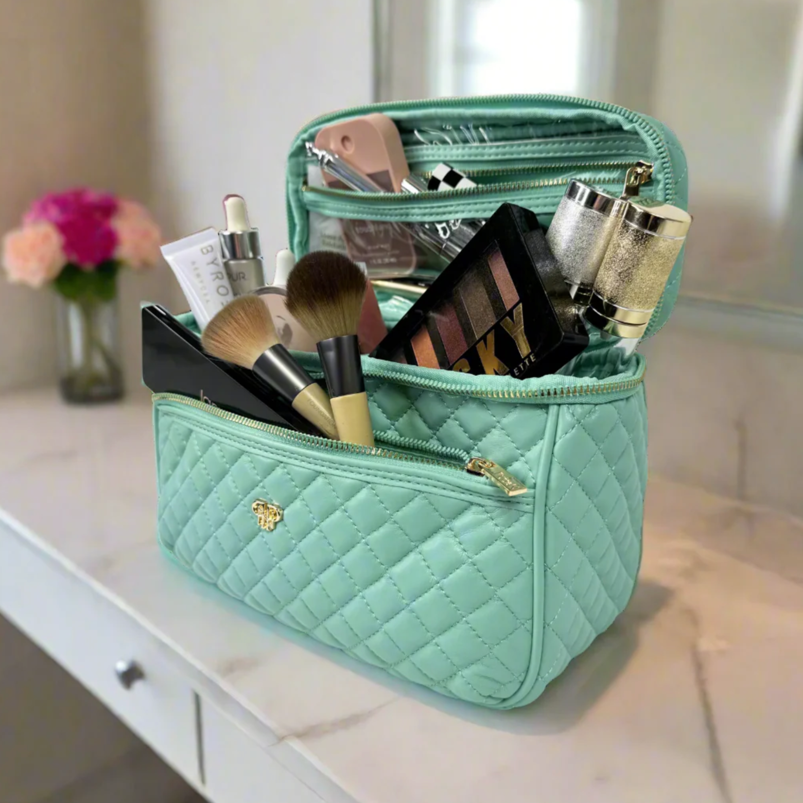 PurseN Train Case- Turquoise Quartz