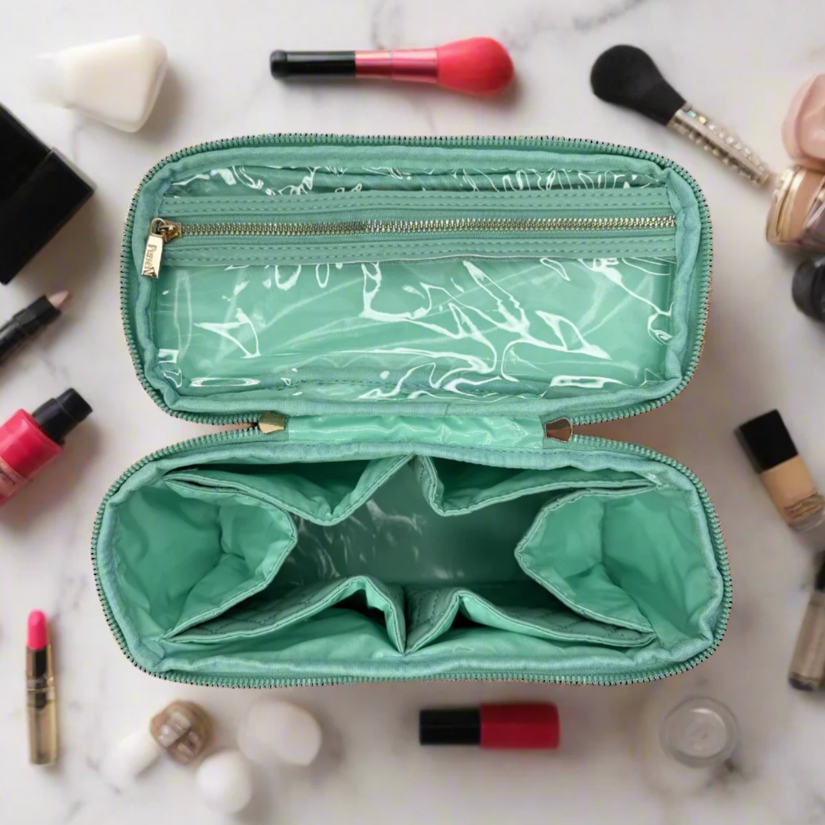 PurseN Train Case- Turquoise Quartz