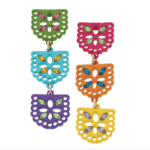 Canvas Fiesta Papel Picado Enamel Banner Earrings