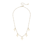 Canvas Delaney Delicate Cross Drip Necklace