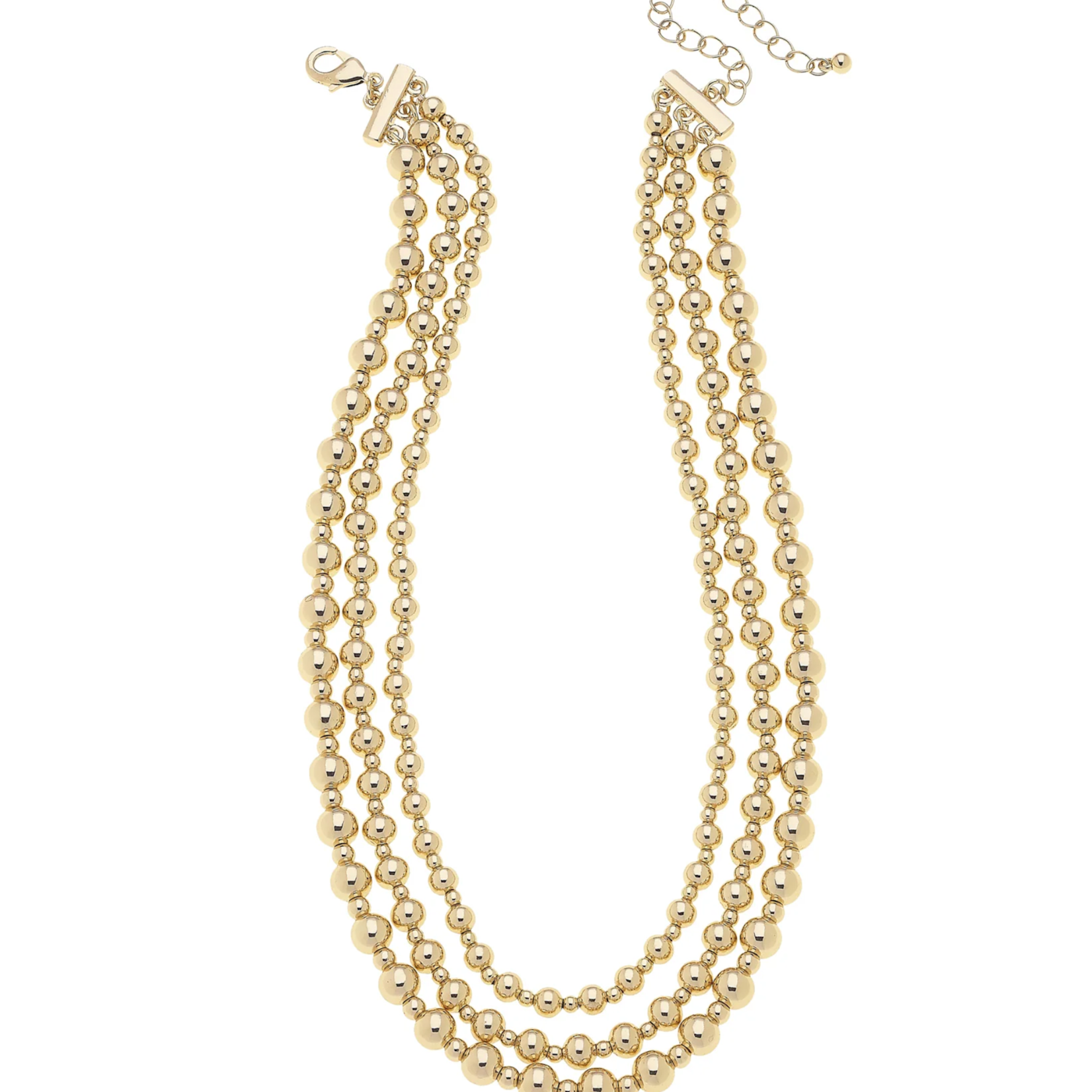 Canvas Emory 3-Row Layered Ball Bead Necklace