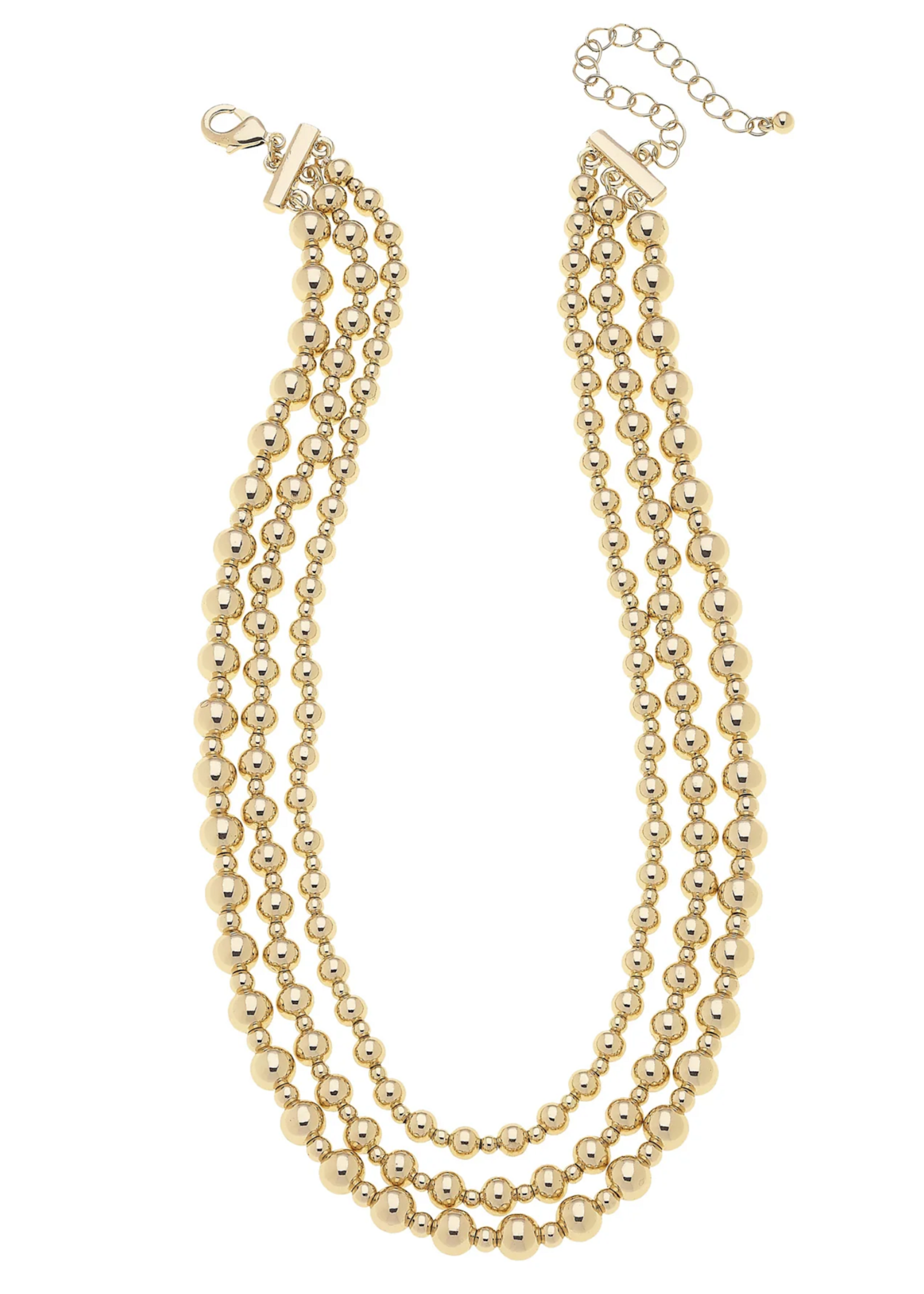 Canvas Emory 3-Row Layered Ball Bead Necklace