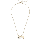 Canvas Eve Baroque Pearl & Square Cross Charm Necklace