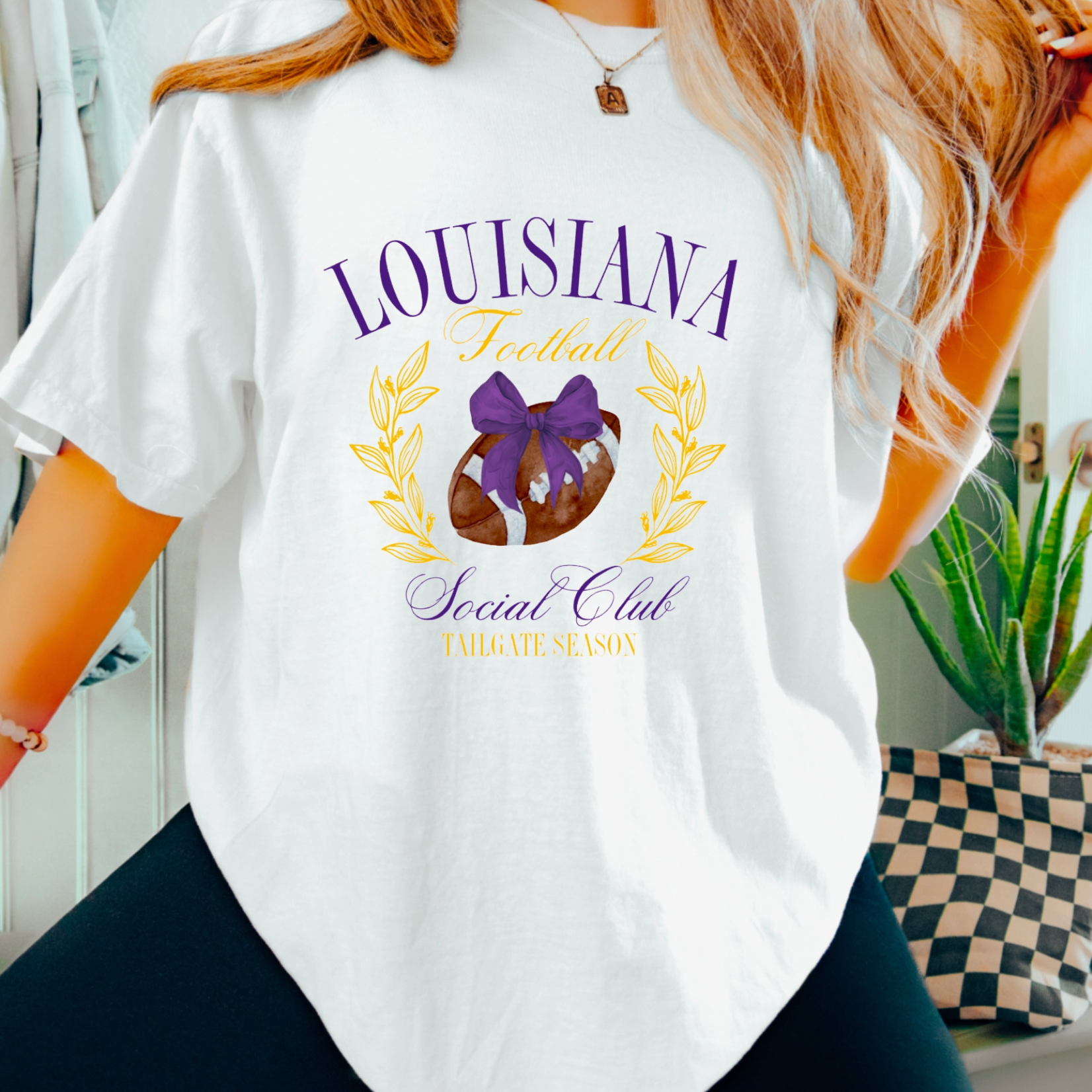 Gia Gifts Boutique Louisiana Football Social Club Graphic Tee