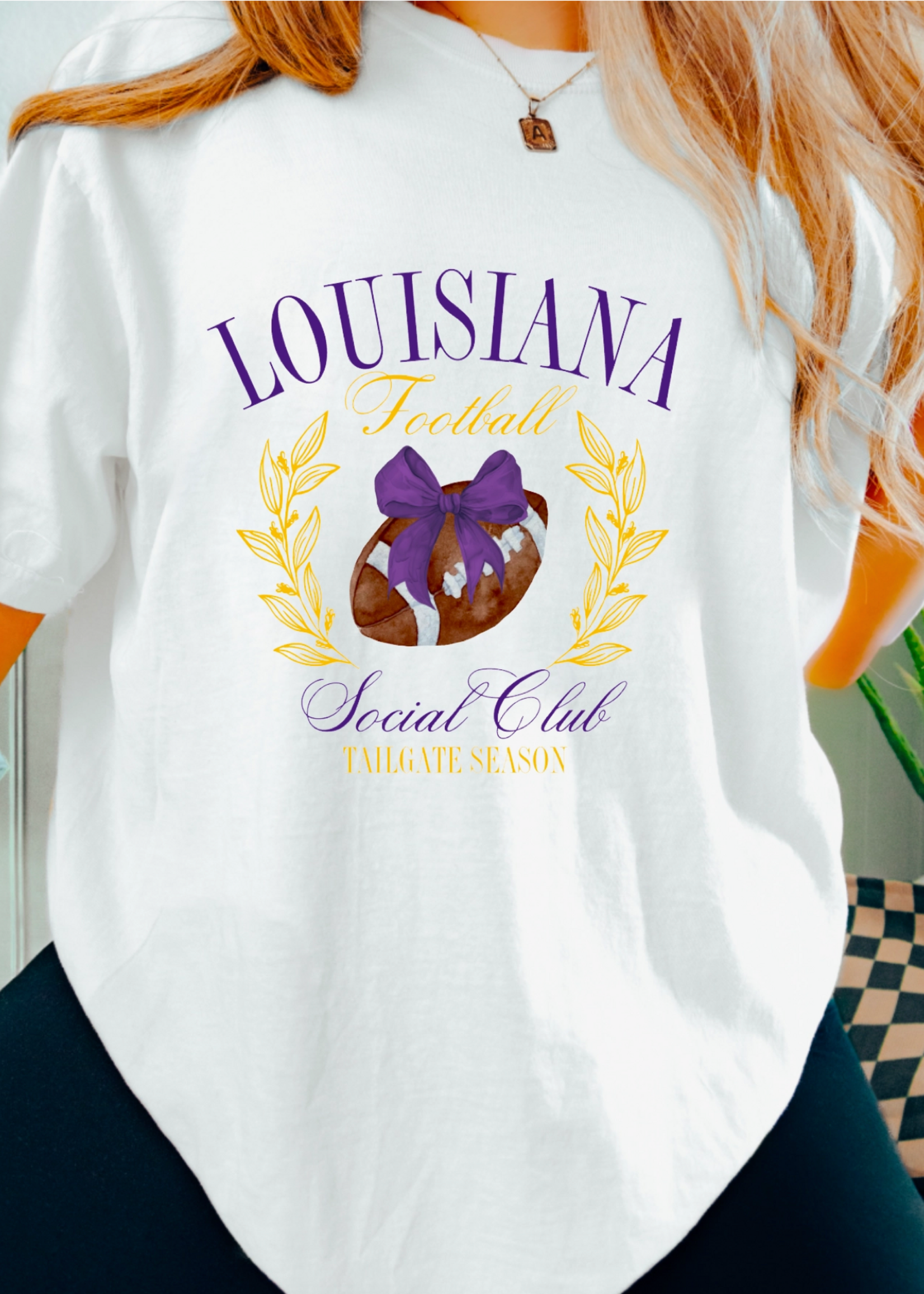 Gia Gifts Boutique Louisiana Football Social Club Graphic Tee