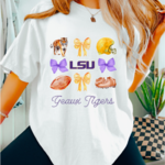 Gia Gifts Boutique LSU Geaux Tigers Coquette Graphic Tee