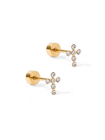 Linny Co Clara Cross Gold Stud
