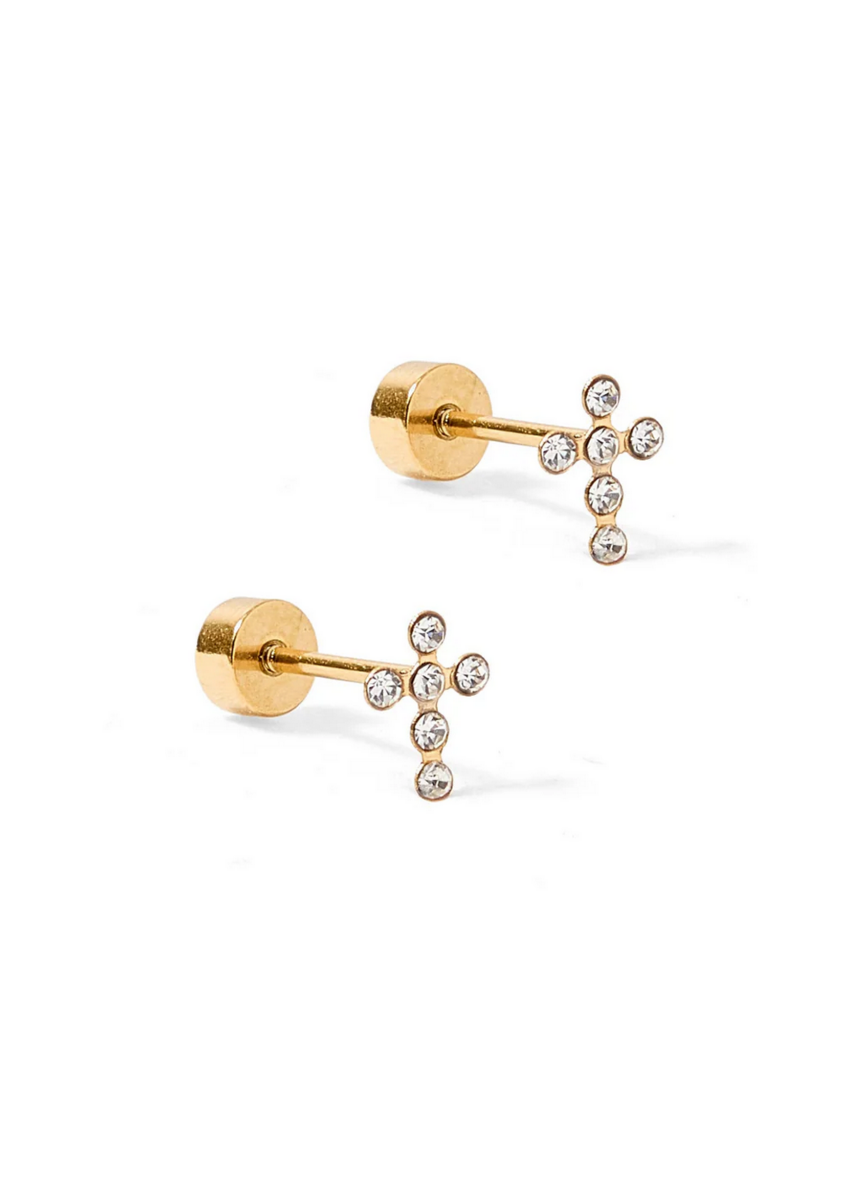 Linny Co Clara Cross Gold Stud