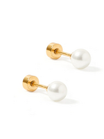 Linny Co Payton Pearl Stud White 5mm