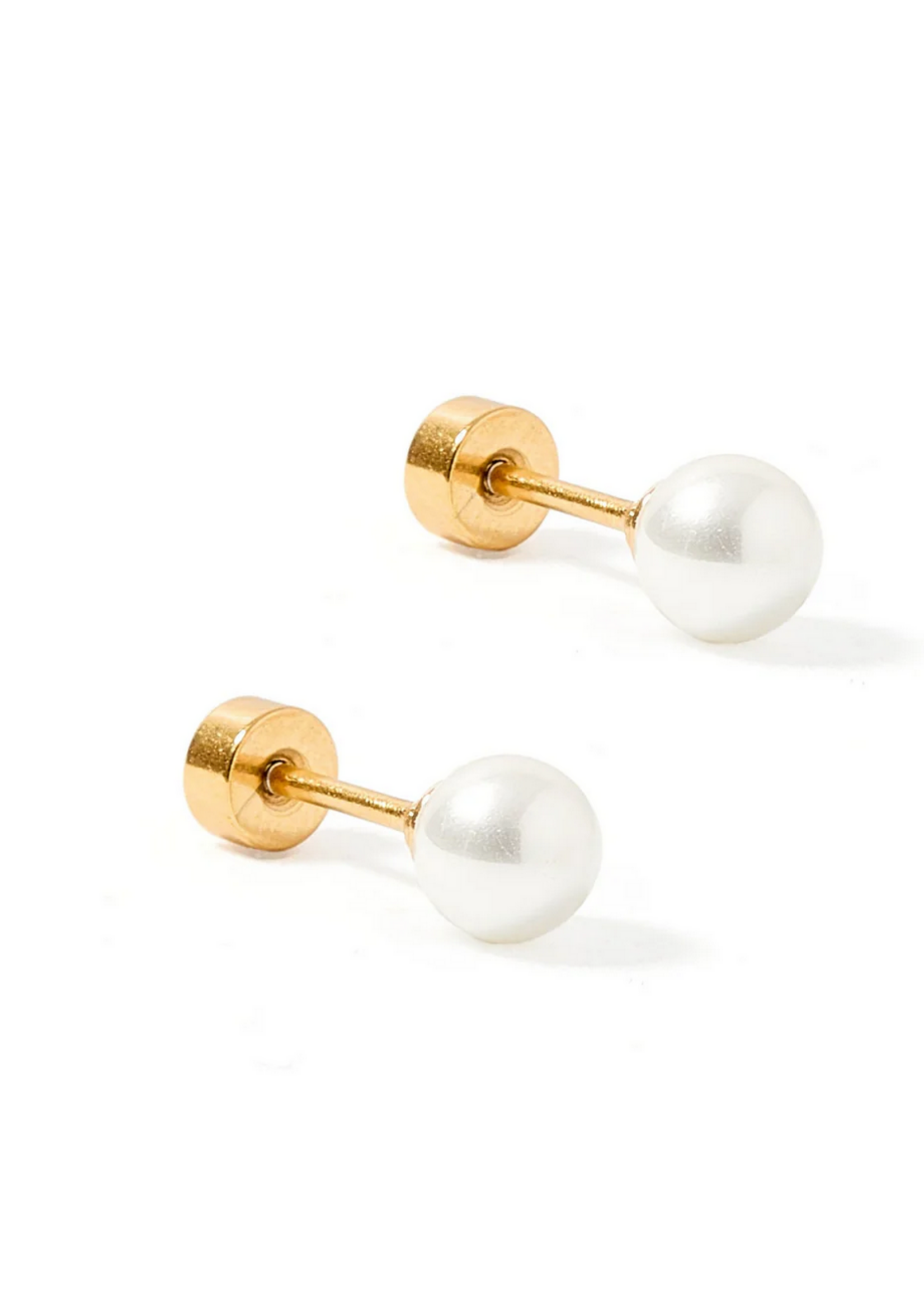 Linny Co Payton Pearl Stud White 5mm