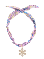 Canvas Scarlett Pave Daisy Scarf Necklace in Light Pink