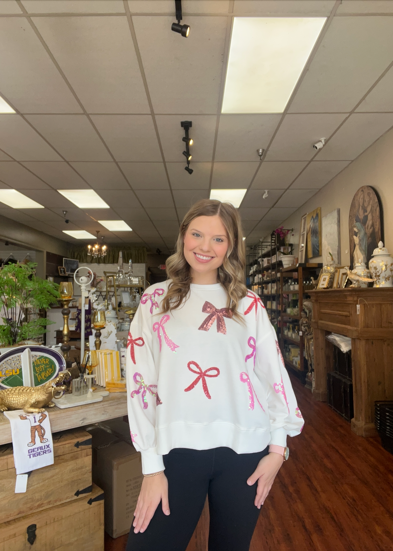 Mary Square Sweatshirt Millie Bows