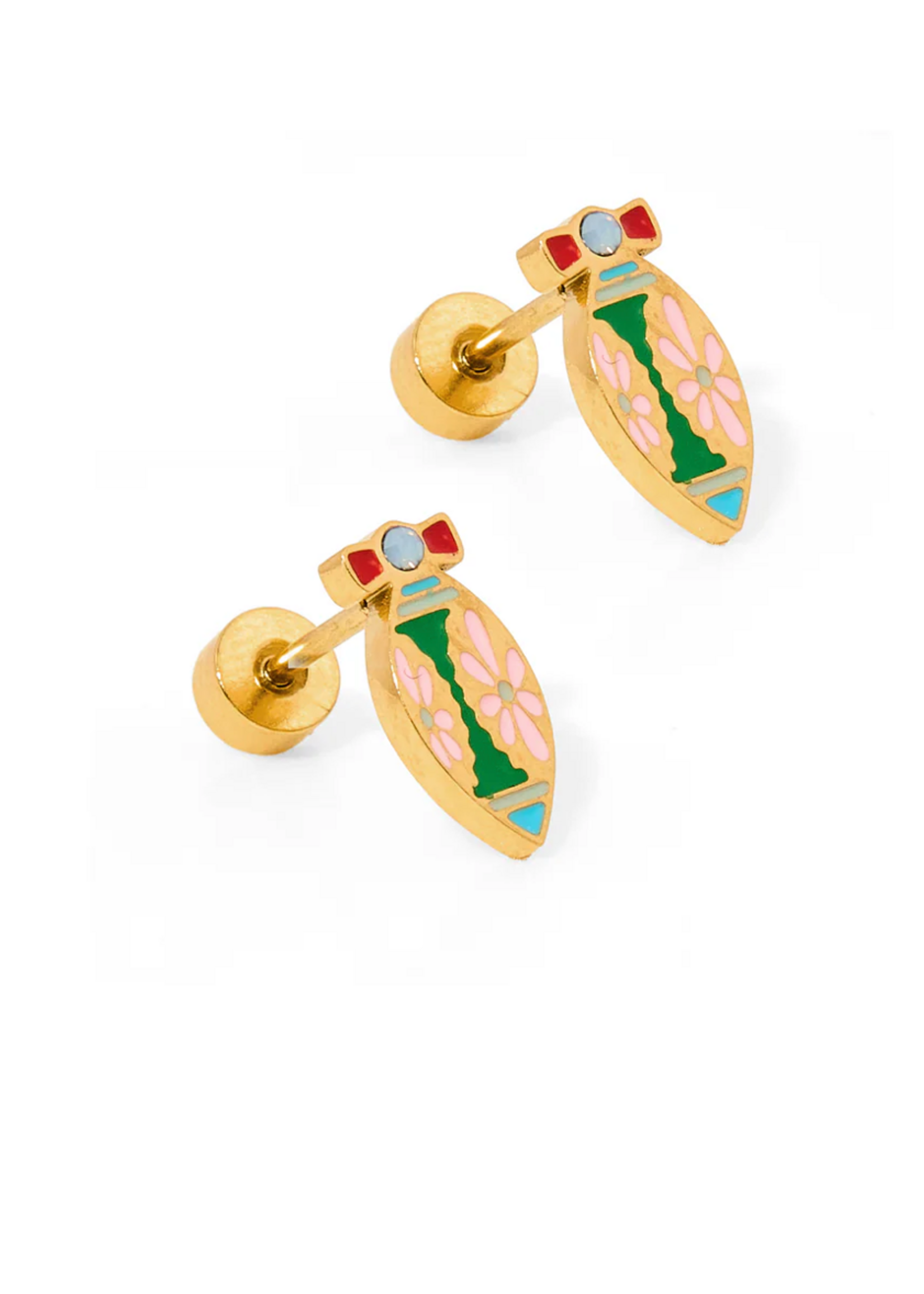 Linny Co Merritt Ornamnet Stud Earrings