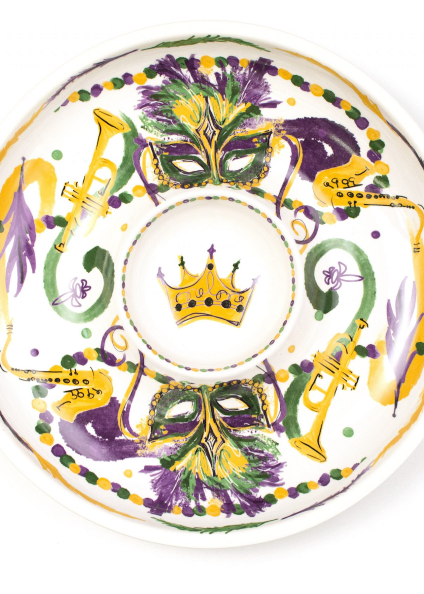 The Parish Line Chip & Dip Mardi Gras Mask