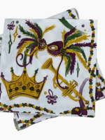 The Parish Line Cocktail Napkin- Mardi Gras Mask