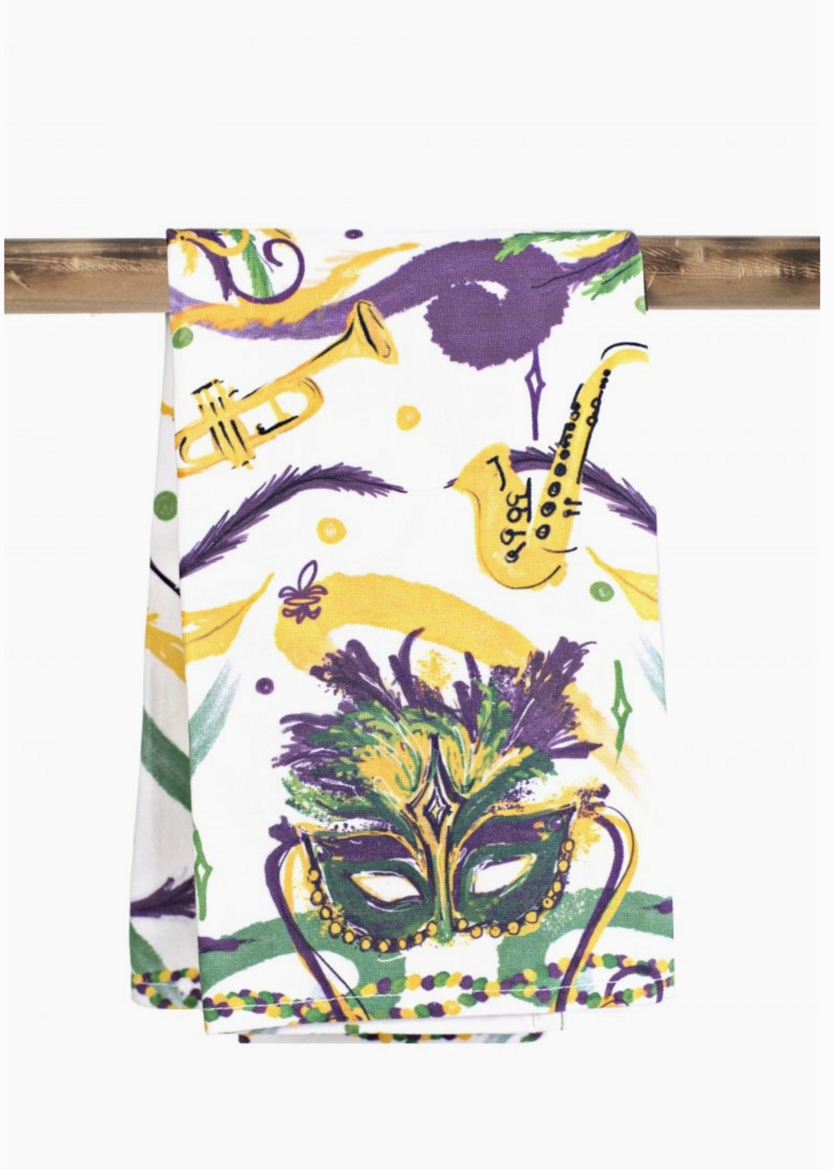 The Parish Line Kitchen Towel - Mardi Gras Mask