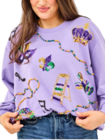 Mary Square Sarah Mardi Gras Sweat Shirt