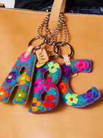 Consuela Bags Turquoise Felt Initial Charm