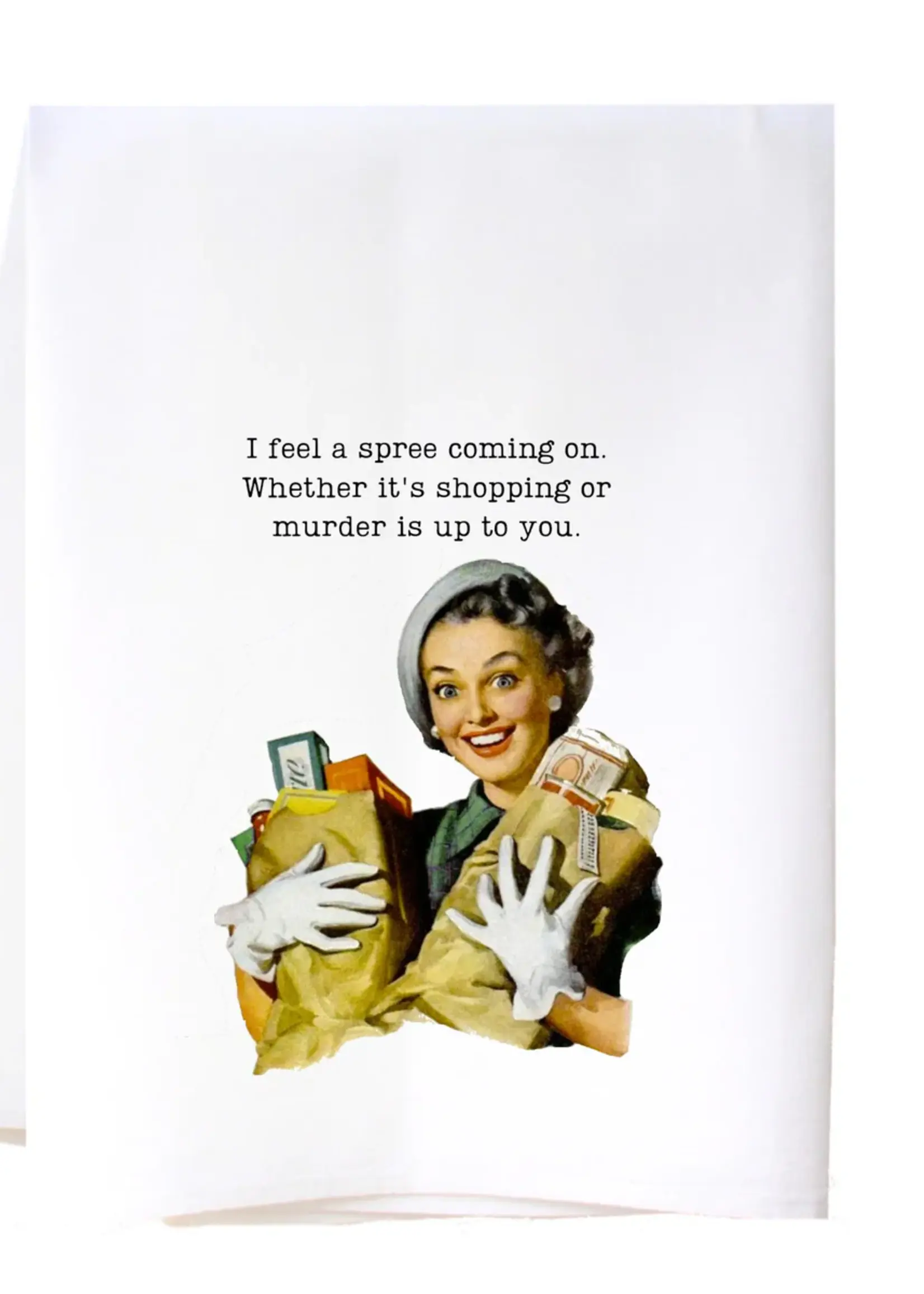 Cora & Pate Shopping Or Murder Kitchen Towel
