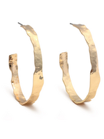 Leslie Curtis Jewelry Wendy- hammered hoop 2"