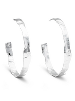 Leslie Curtis Jewelry Wendy- hammered hoop 2"