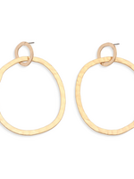 Leslie Curtis Jewelry Rebecca-Hammered hoop earrings 2"