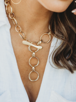 Leslie Curtis Jewelry Kirby-chunky open link chain 17" toggle closure