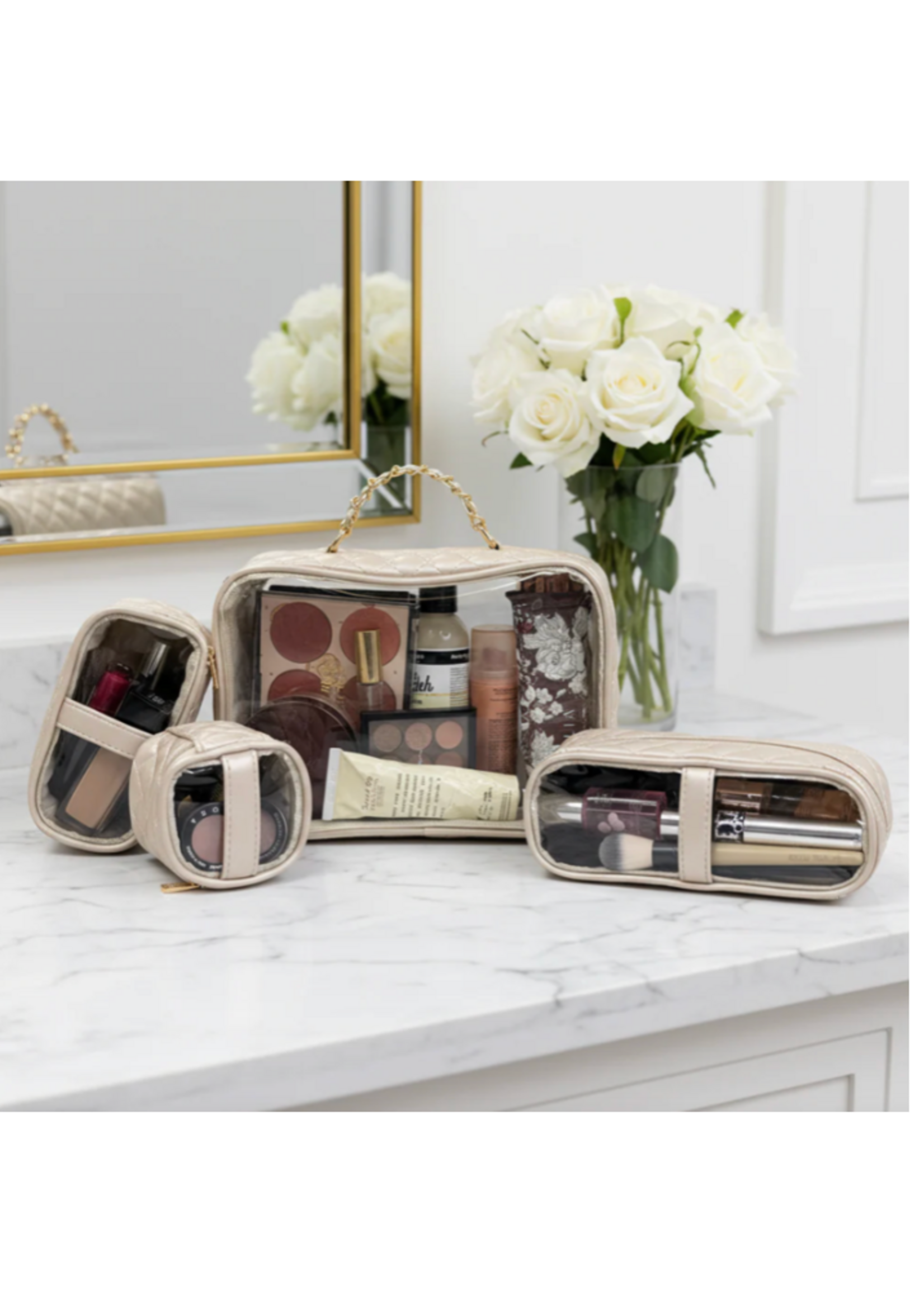 PurseN Trio Jet Setter- Pearl Quilted