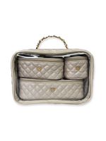 PurseN Trio Jet Setter- Pearl Quilted