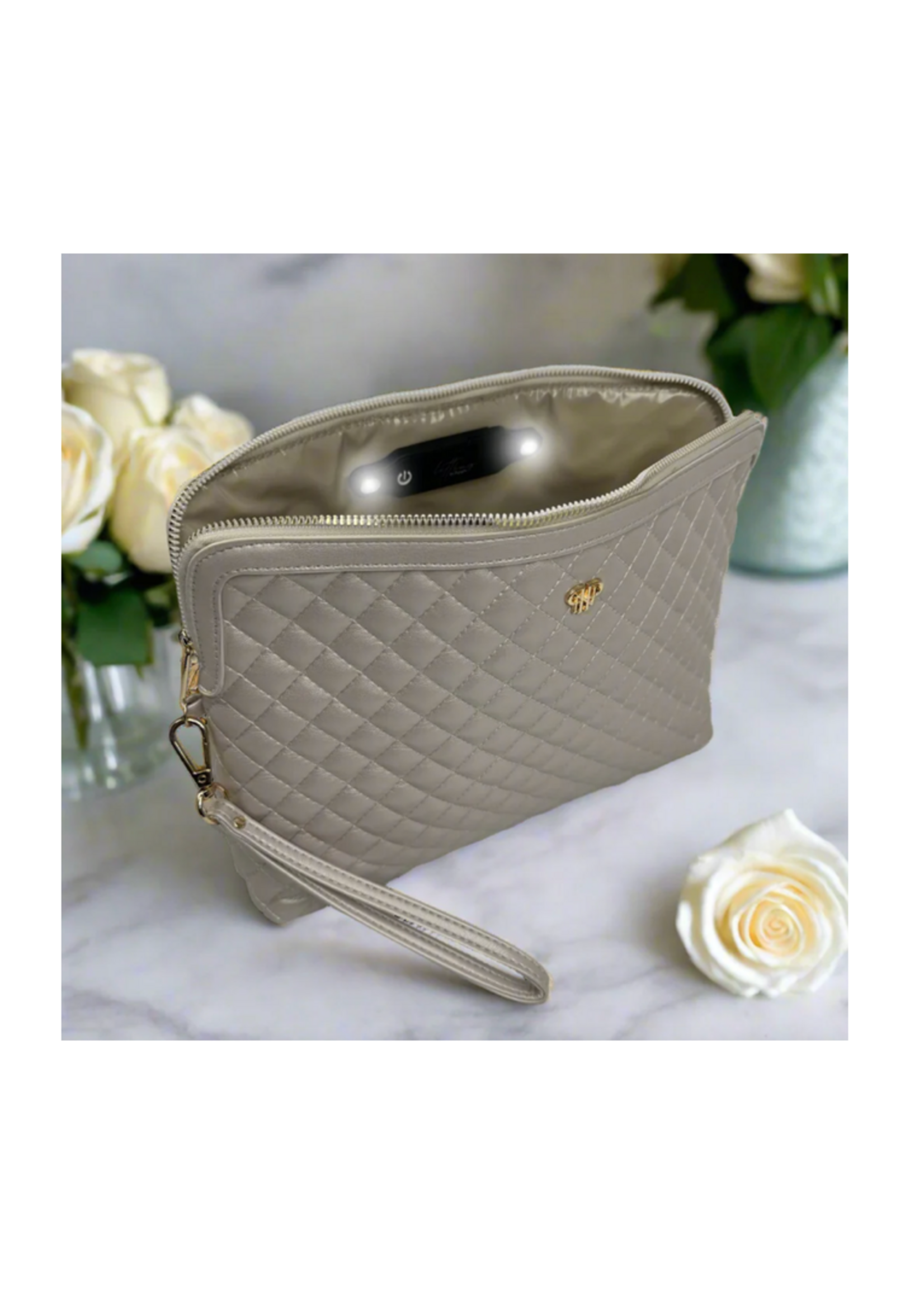 PurseN Litt Makeup Case - Pearl Quilted