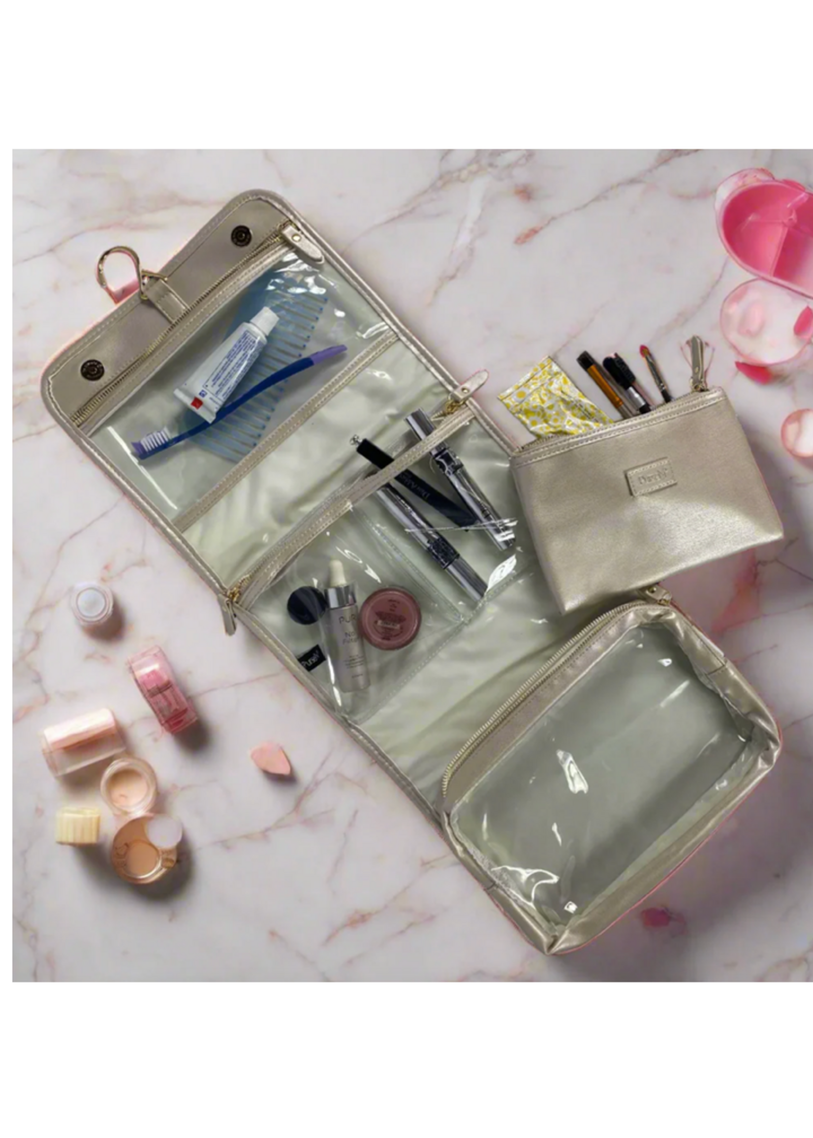 PurseN Toiletry Case- Pearl Quilted