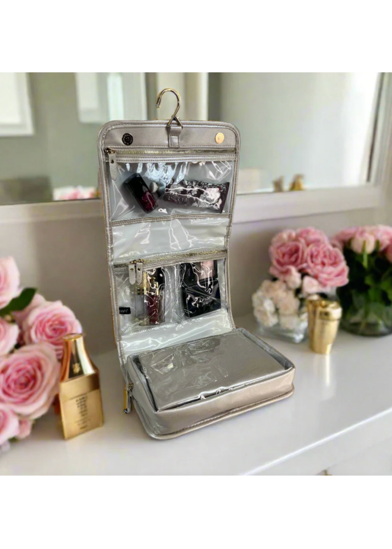 PurseN Toiletry Case- Pearl Quilted