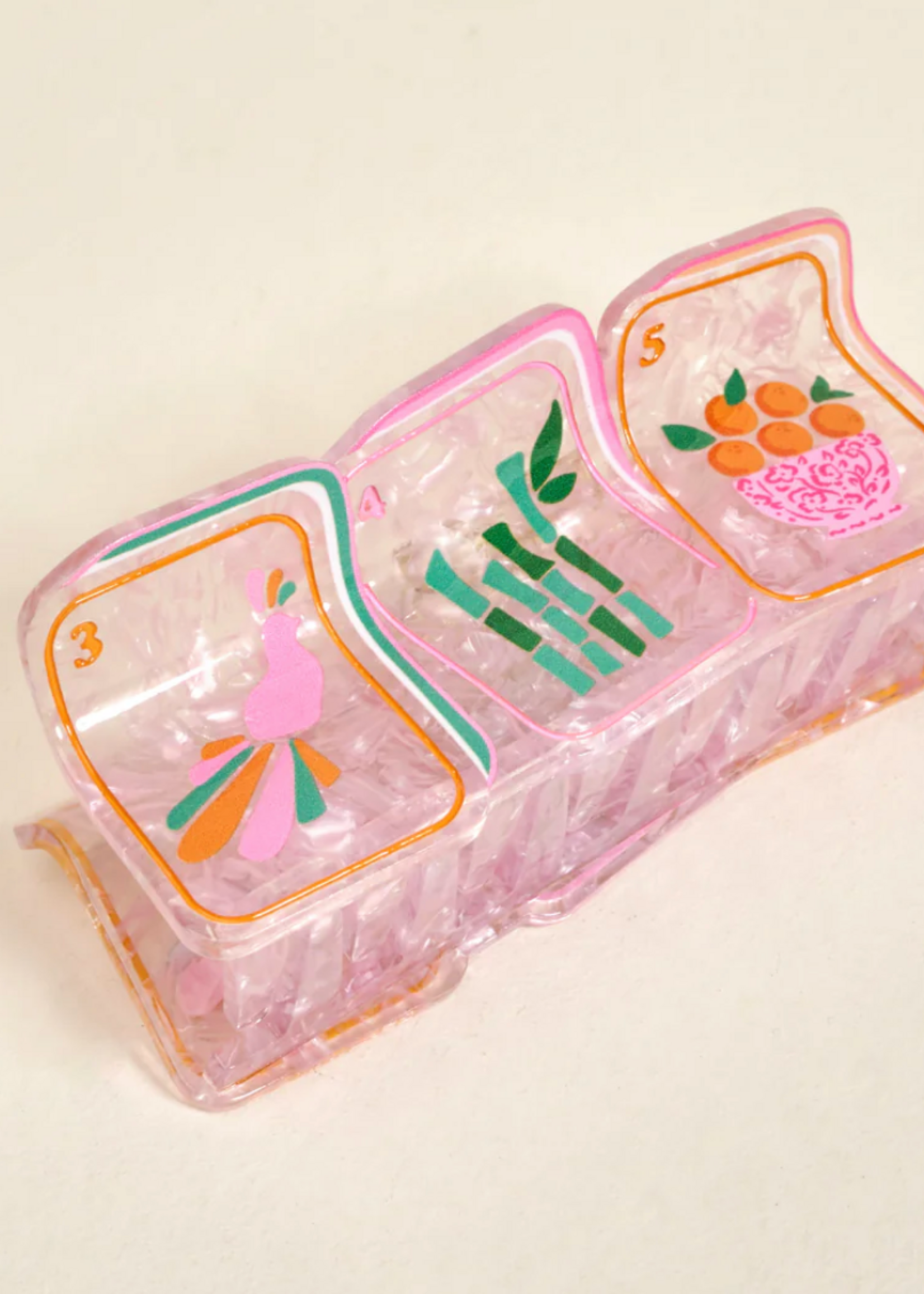 The Darling Effect Shape Up Claw Clip- Mahjong Tiles