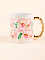 The Darling Effect 11oz Cozy Cute Ceramic Mug- Mahjong Tiles