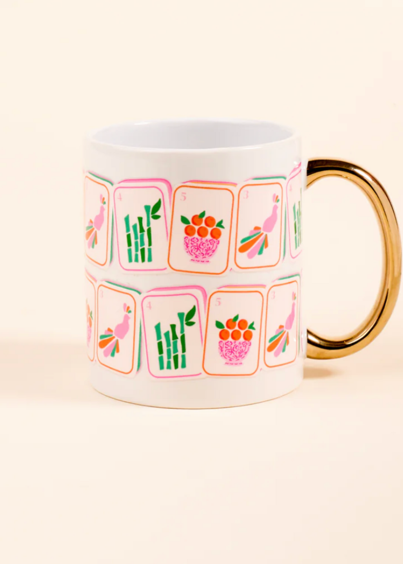 The Darling Effect 11oz Cozy Cute Ceramic Mug- Mahjong Tiles