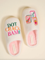 The Darling Effect Fuzzy Slippers S/M- Dot Crack Bam