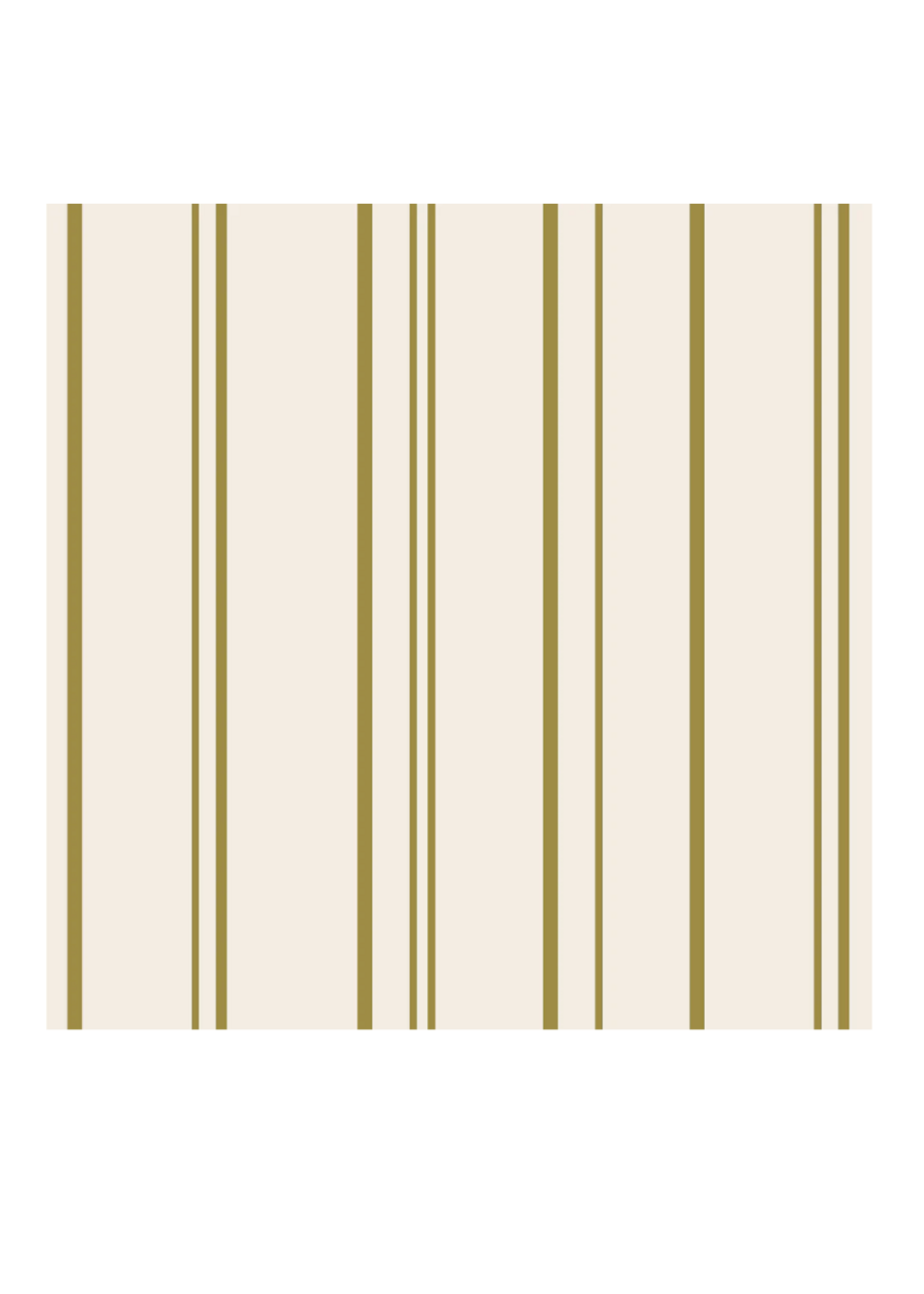 Hester & Cook Antique Gold Stripe Cocktail Napkin